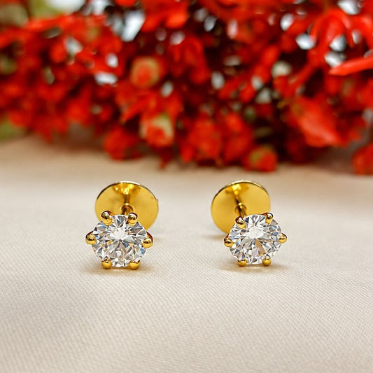 American Diamond Studs 8mm with Screw