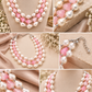 Stylish Drop Shape Pearl With Pink Beads