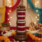 DEEP RED CHURA WITH SINGLE LINE A.D BANGLES
