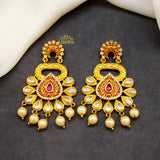 KUNDAN CHAND BALI EARRING
