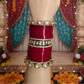 DEEP RED CHURA WITH KUNDAN PACHELI KADA