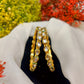 Leaf Shape Kundan Bangles (2pcs)