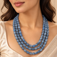 Semi Precious Emerald Green 3 Line Mala