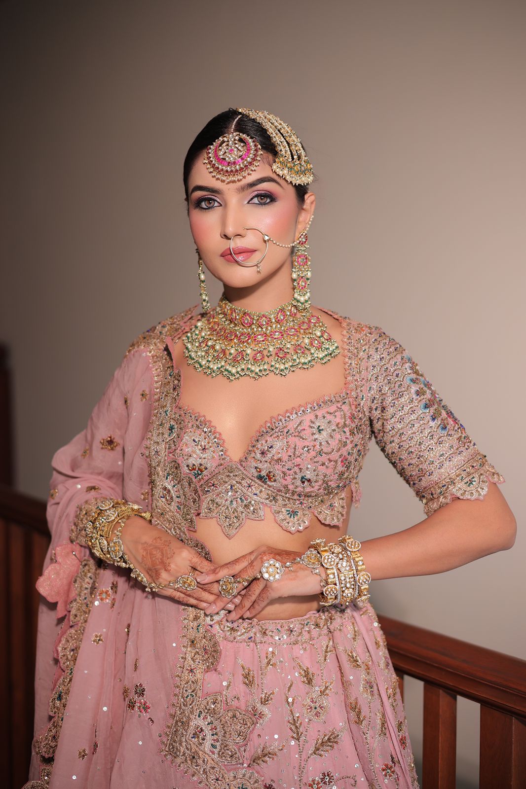 Pachi Kundan Studded with Ruby and Shell Pearl