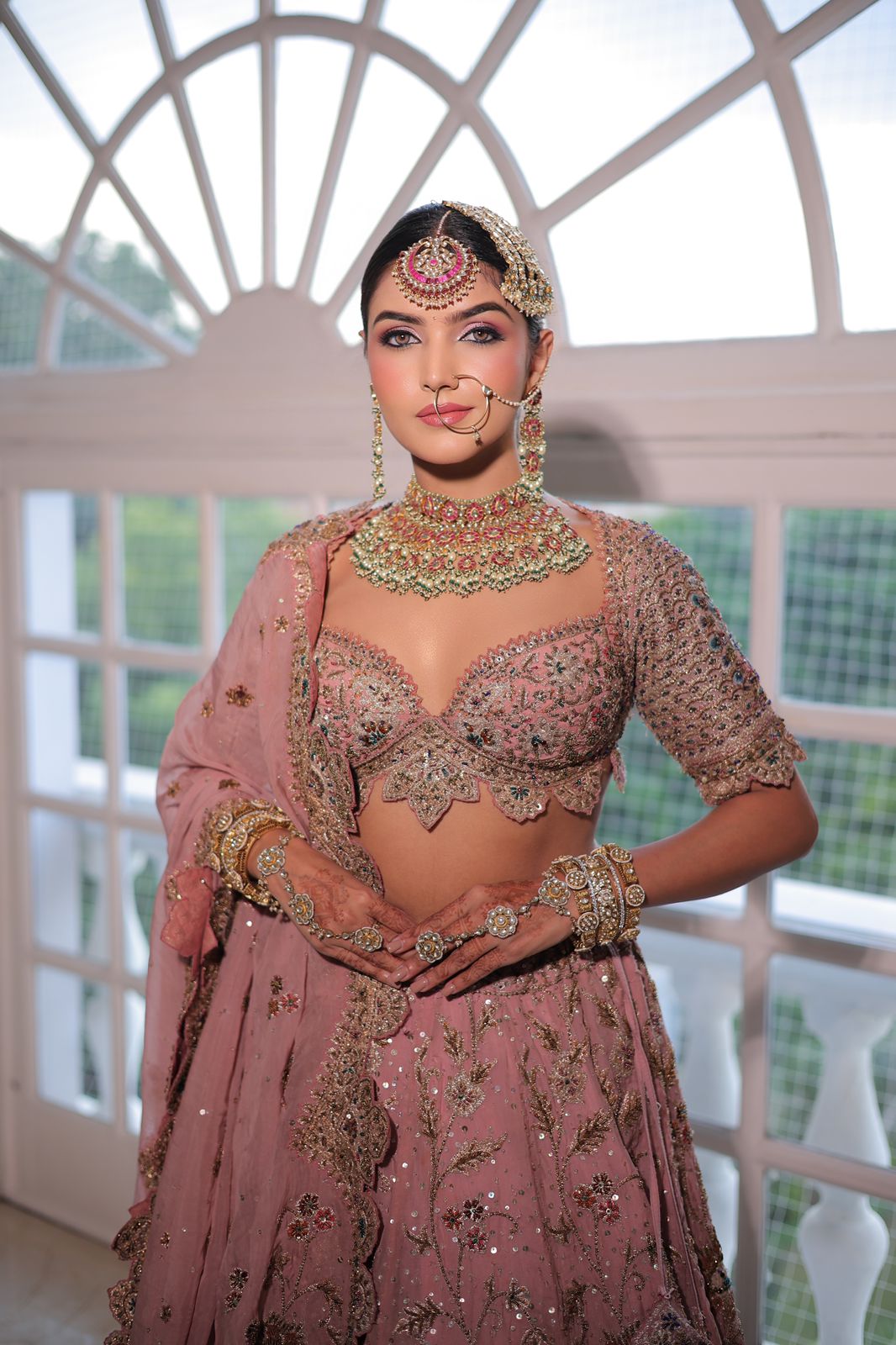Pachi Kundan Studded with Ruby and Shell Pearl