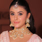 Falling Kundan Bridal Jewellery Kundan Polki Studded Shell Pearl