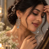 Multi Layer Crystal Statement Earrings