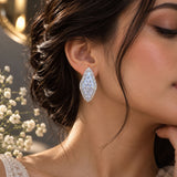 Elegant Clear Crystal Teardrop Earings