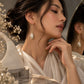 Shell Pearl Drop Golden and Silver Earrings