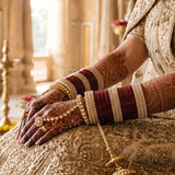 DEEP MAROON TRADITIONAL CHURA
