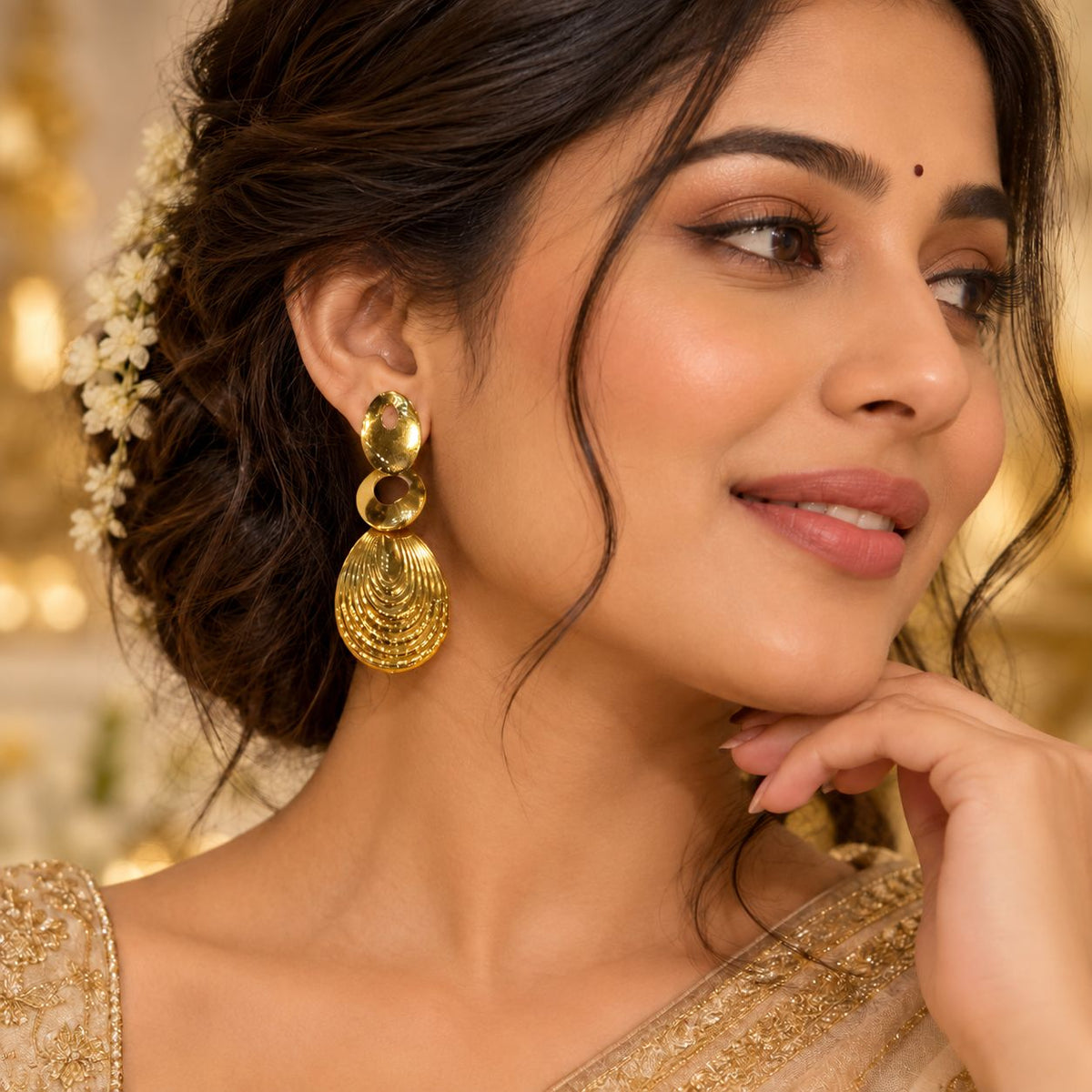 Anti Tarnish Gold Plated Earings