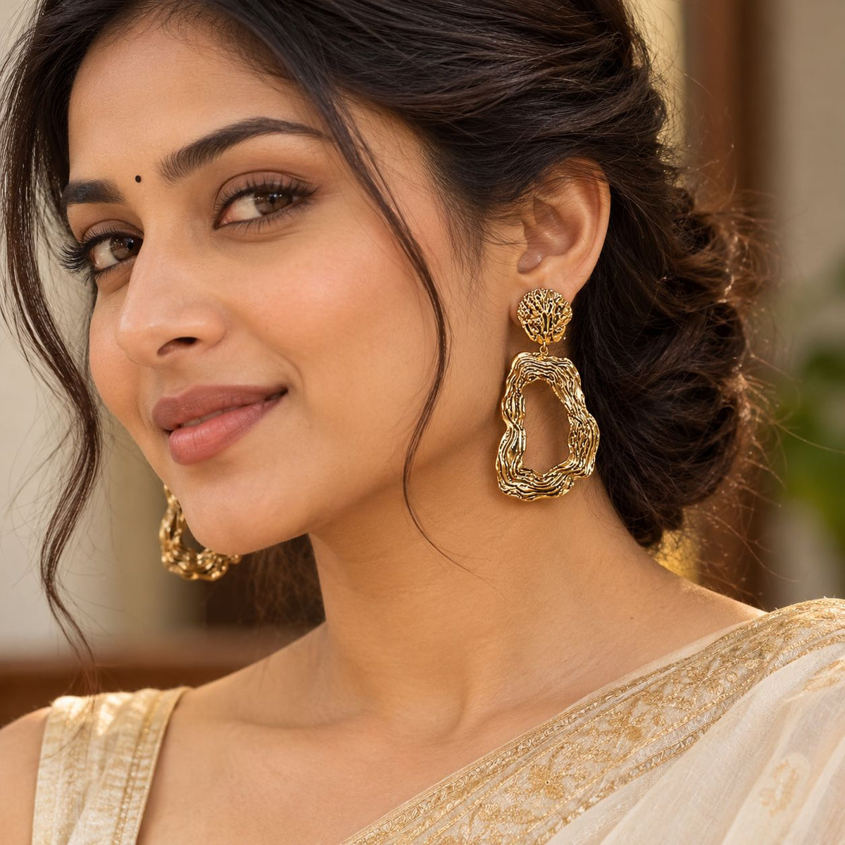 Anti Tarnish Gold Plated Earings