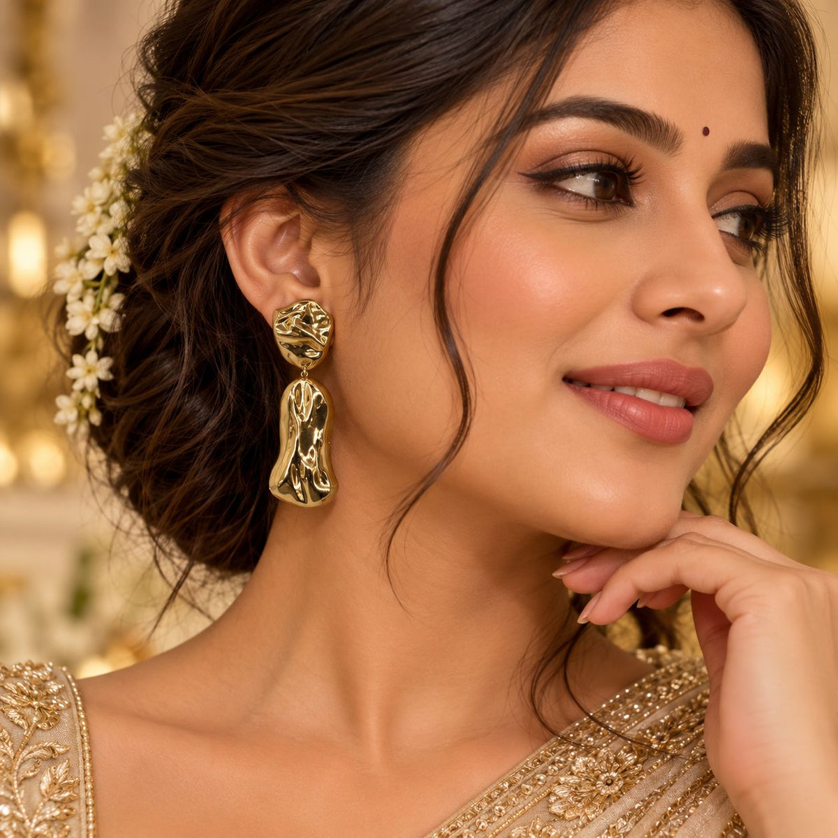 Anti Tarnish Gold Plated Earings