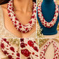 Pearl Beaded Ruby Mala