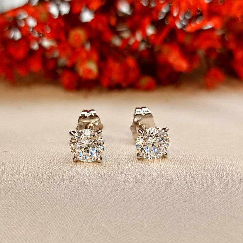 American Diamond Studs 8mm with Screw