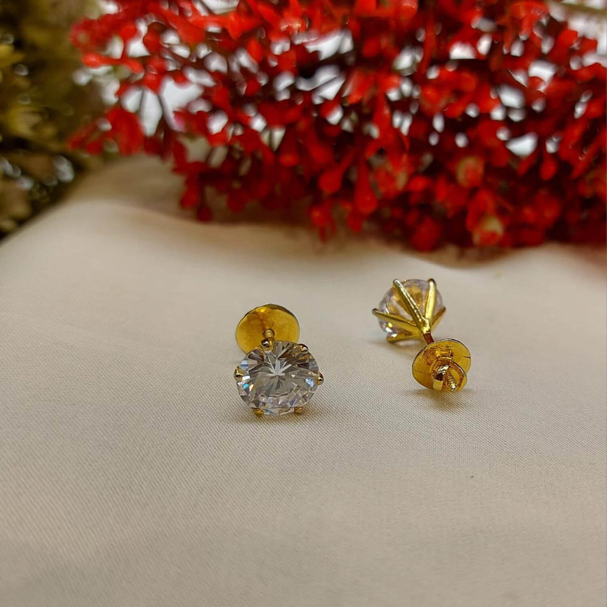 American Diamond Studs 12mm with Screw