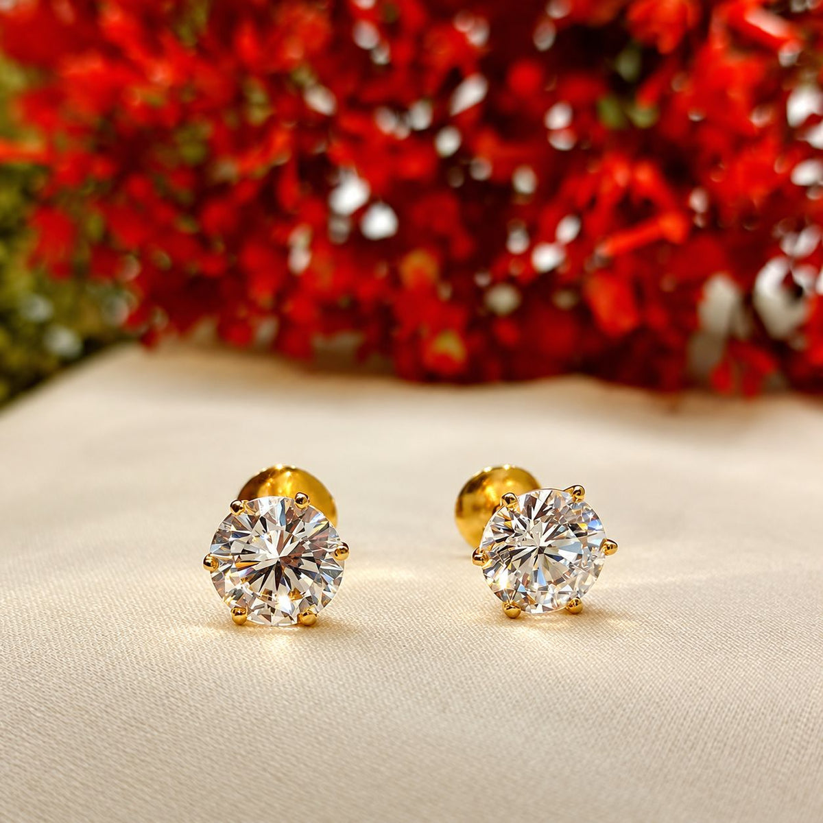 American Diamond Studs 12mm with Screw