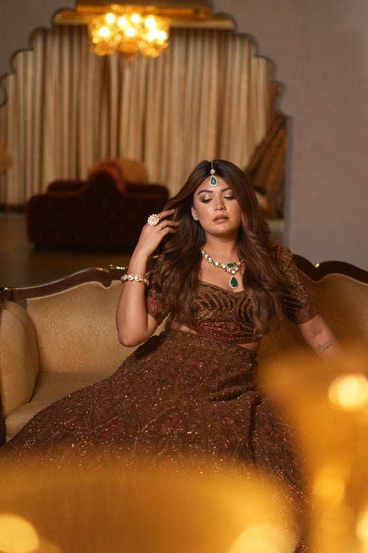 Uncut Kundan Polki Emerald Necklace