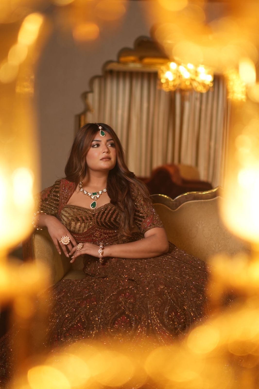 Uncut Kundan Polki Emerald Necklace