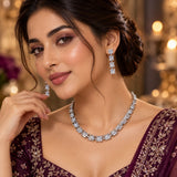 American Diamond Tennis Necklace Set