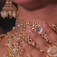 Falling Kundan Bridal Jewellery Kundan Polki Studded Shell Pearl